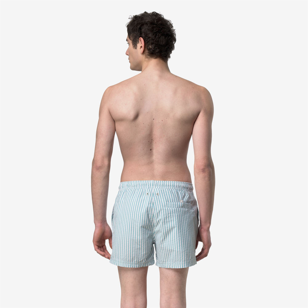 HAZEL MULTISTRIPES BEACH Trajes de baño Trajes de baño Hombre White-Beige-LtBlue-Green 02