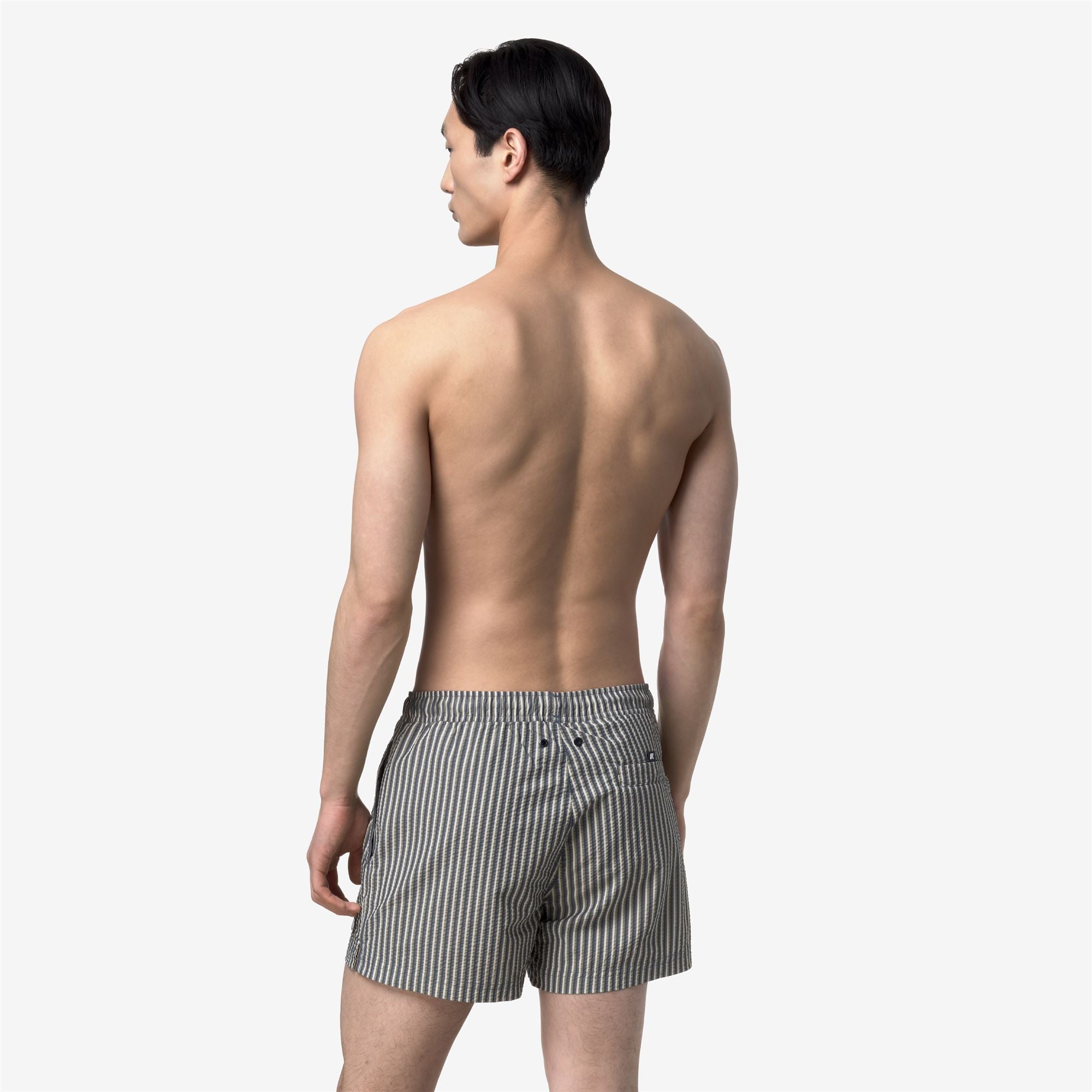 Bathing Suits_Man_HAZEL MULTISTRIPES BEACH_Swimming Trunks_Green Lichen - BEIGE LT - Blue Insignia - Blue Depth - Commercial 6