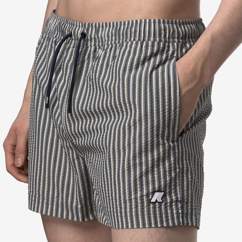 Bathing Suits_Man_HAZEL MULTISTRIPES BEACH_Swimming Trunks_Green Lichen - BEIGE LT - Blue Insignia - Blue Depth - Commercial 7