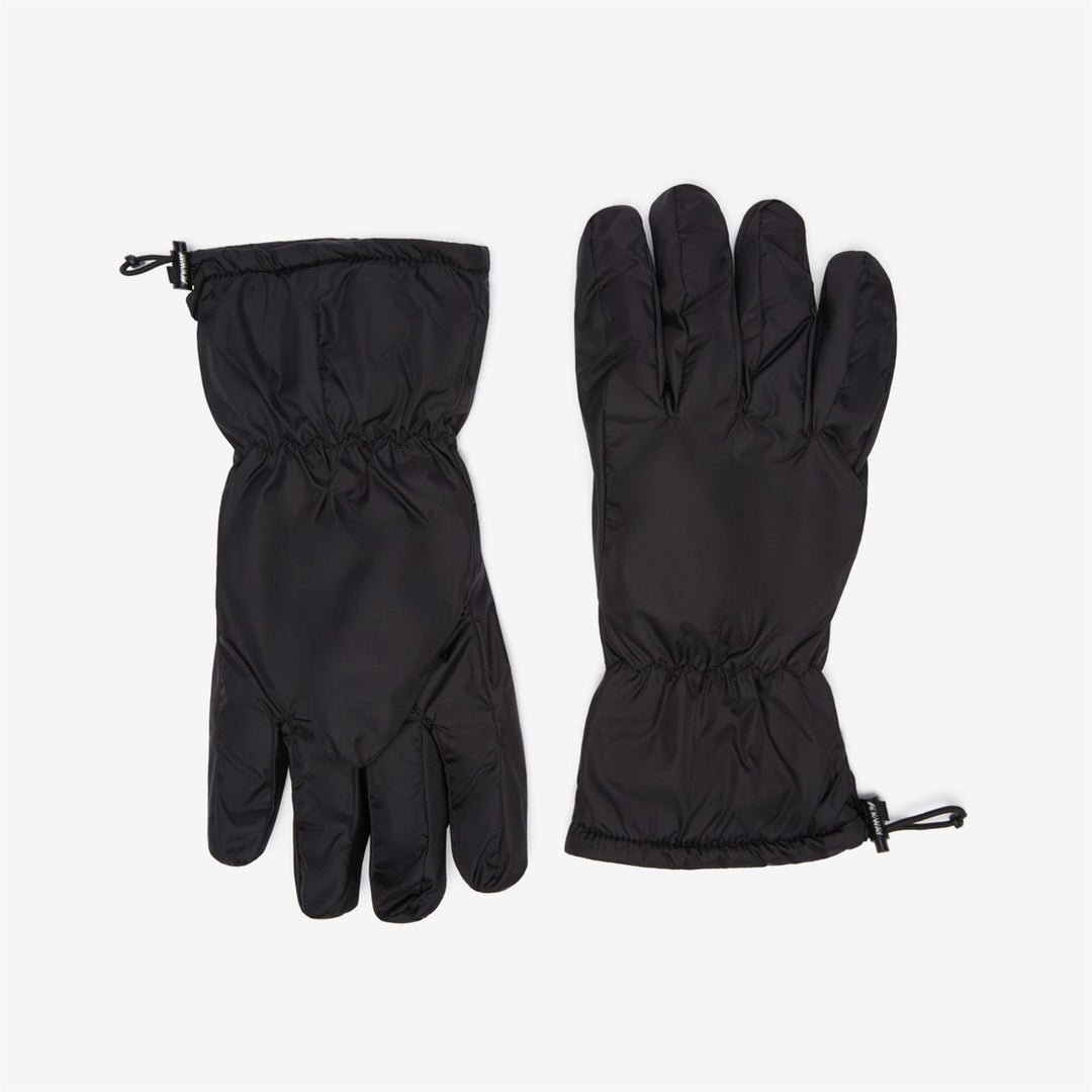 Black Grey Unisex Winter Gloves with Water-Repellent Nylon 01