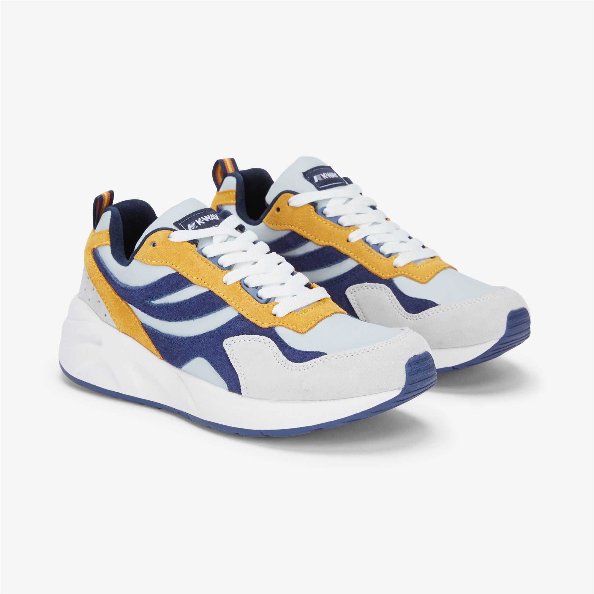 Sport Shoes_Unisex_TRAINING 3.0 LACES_Low Cut_Grey Lt - Blue Medieval - Yellow Sunflower - Commercial 1