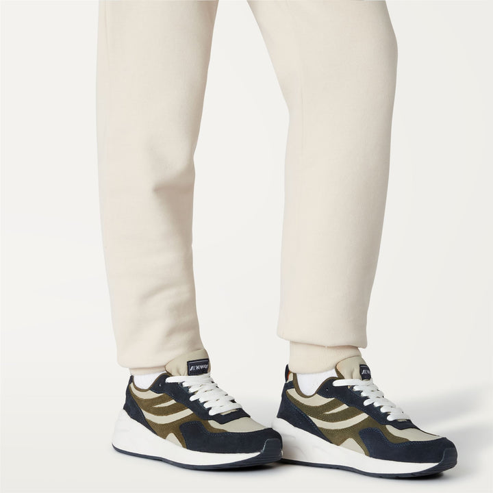 Sneakers Sportive Unisex Beige e Blu con Tomaia in Pelle e Nylon 3