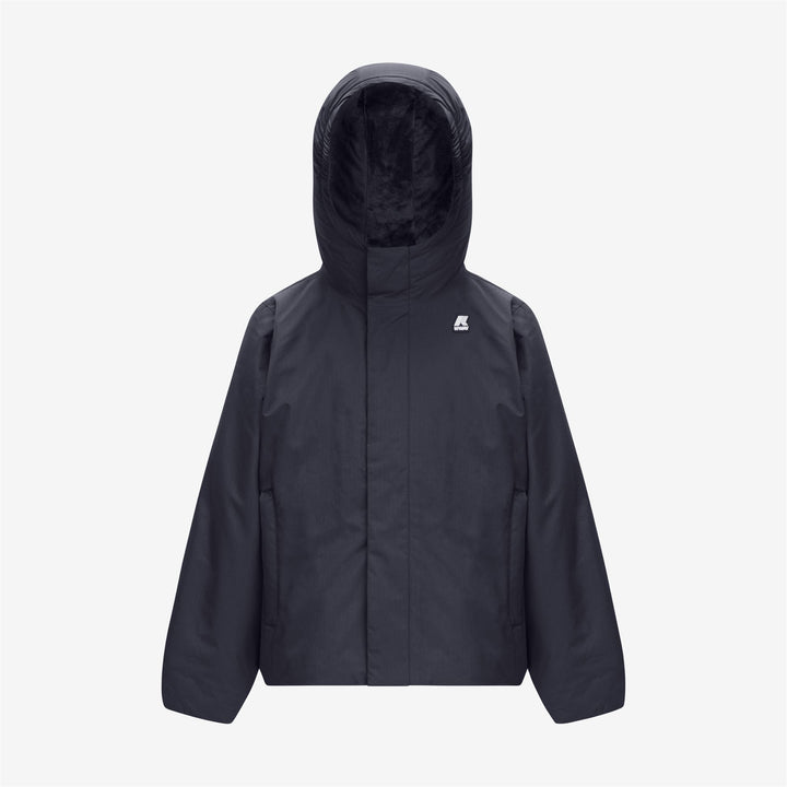 Chaqueta corta azul para niños con protección contra el viento 5