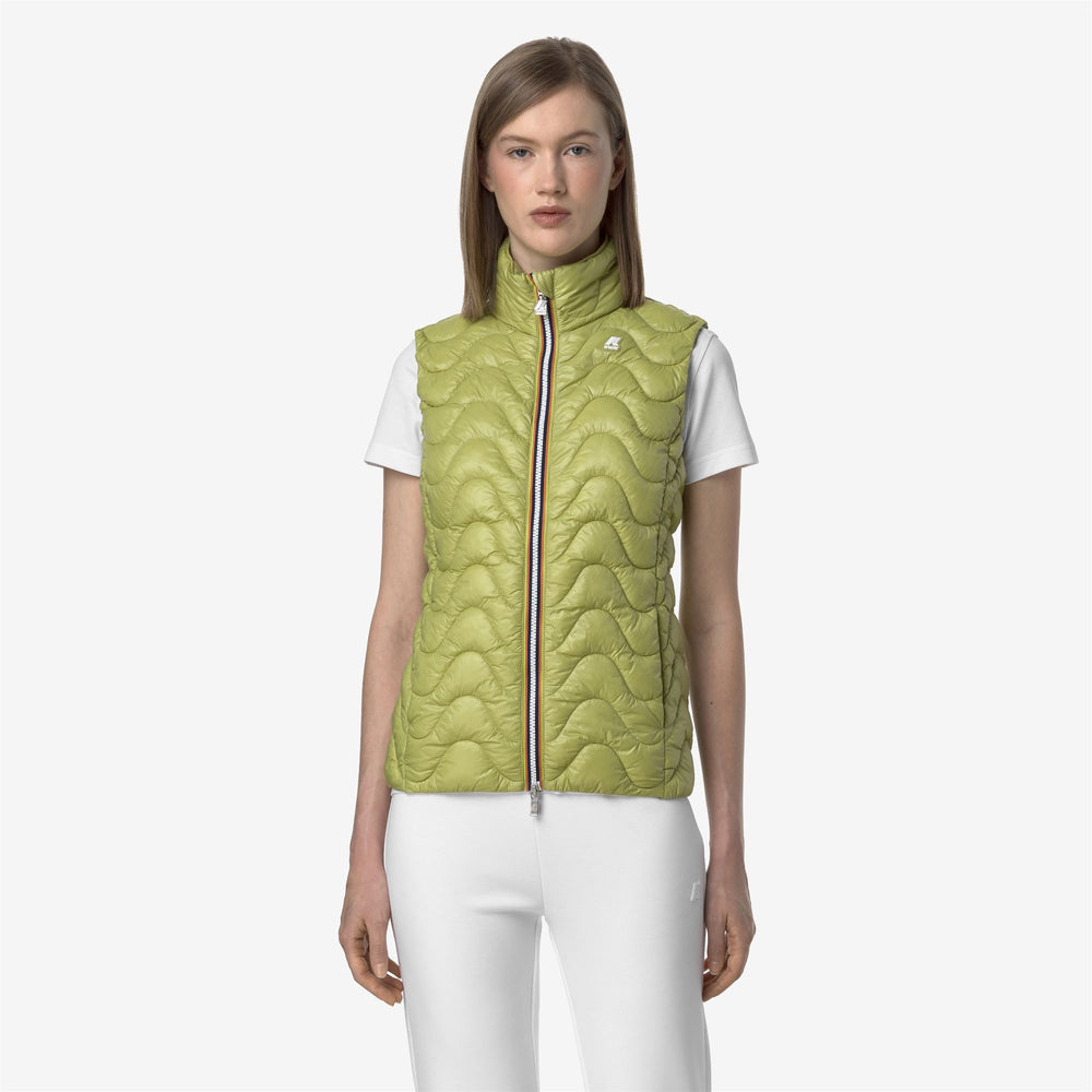 Moss Green Women's Quilted City Jacket with Eco-Friendly Padding 02