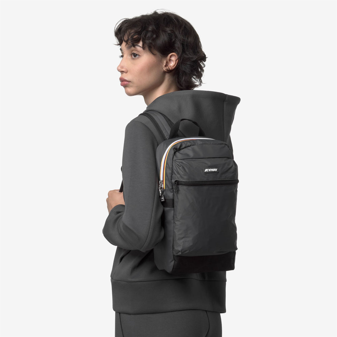 Grey unisex compact backpack for work and commuting main
