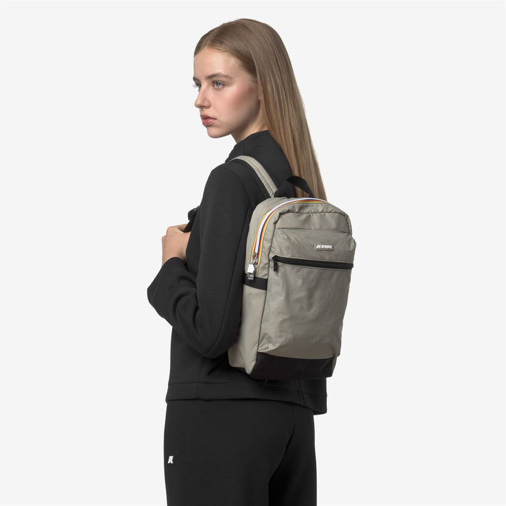 Zaino compatto per laptop unisex K-Way verde 4