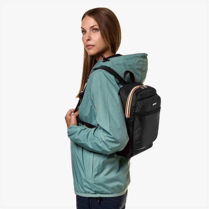 Black Grey Unisex Compact City Backpack with Laptop Protection 4