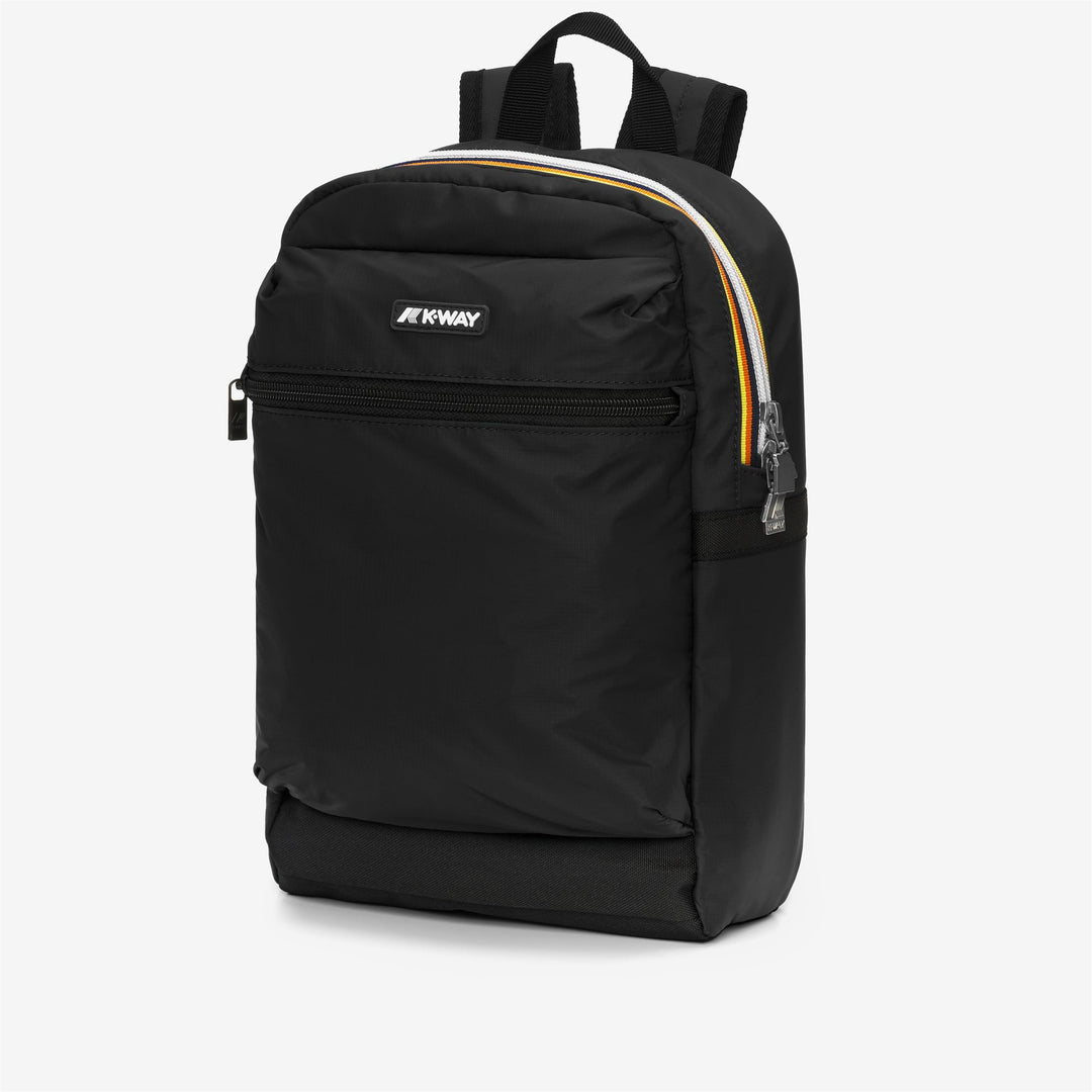 Black Grey Unisex Compact City Backpack with Laptop Protection main
