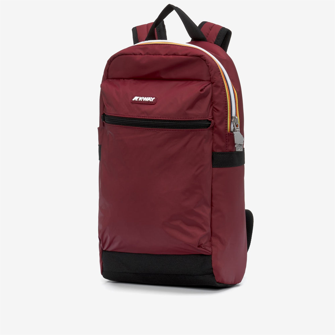 Zaino compatto unisex rosso in nylon con tasca per laptop main