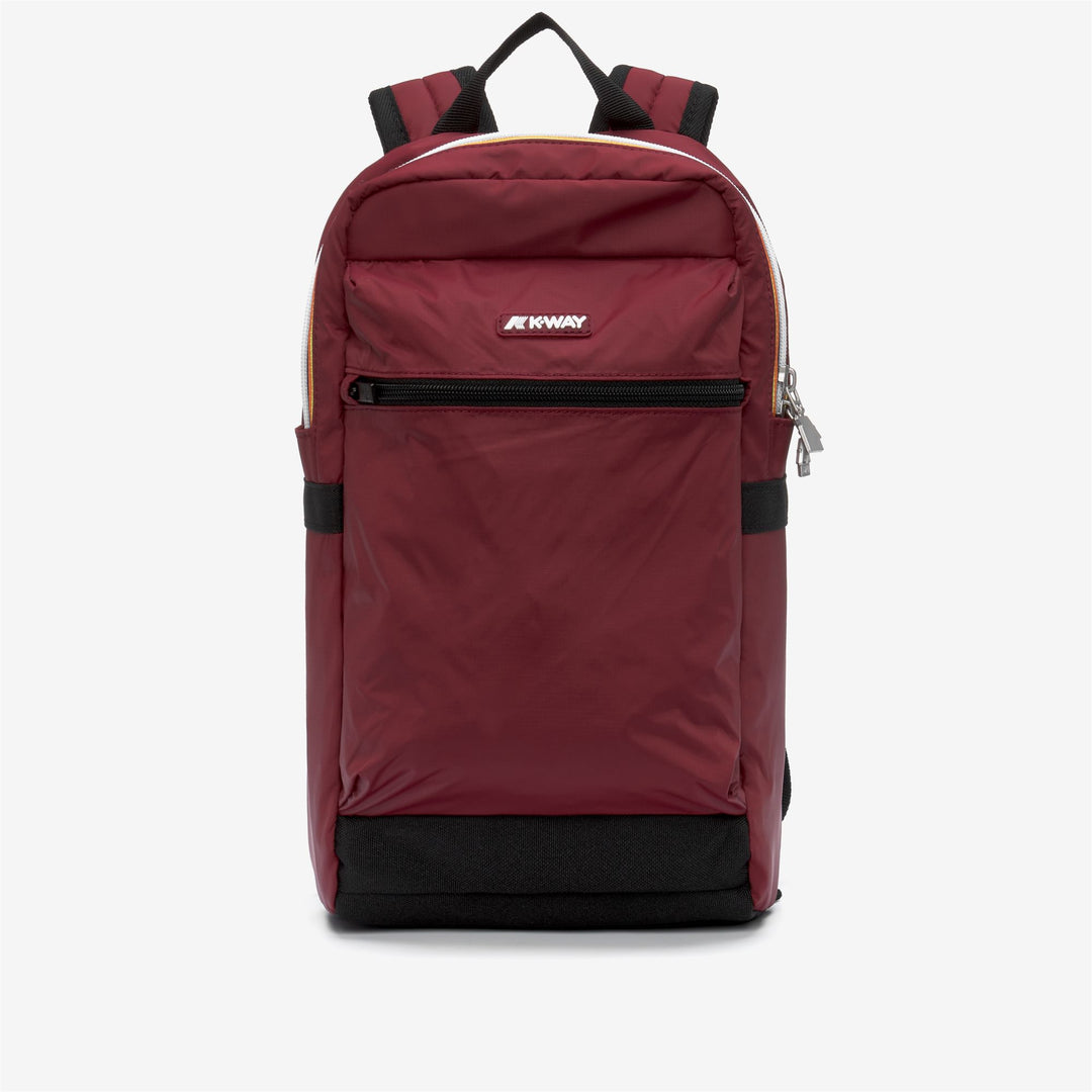 Zaino compatto unisex rosso in nylon con tasca per laptop 01