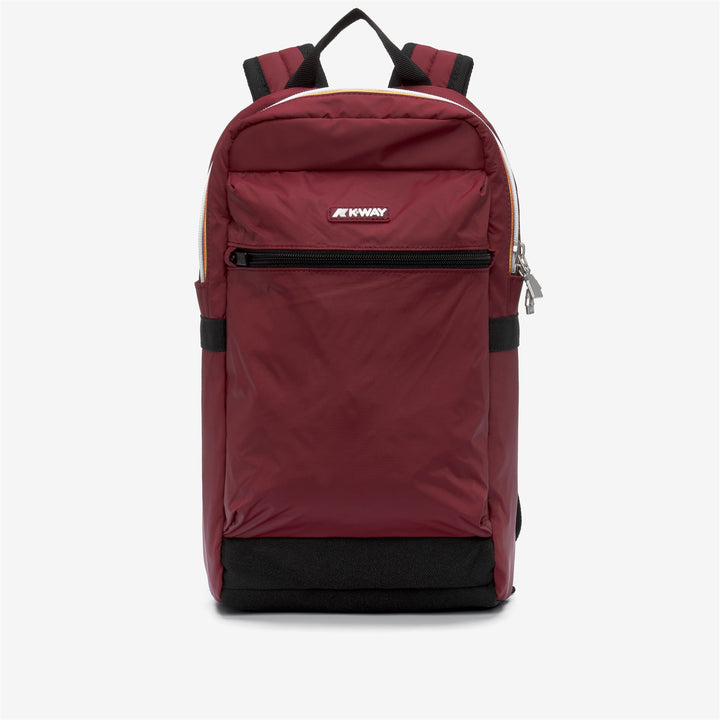 Zaino compatto unisex rosso in nylon con tasca per laptop 1