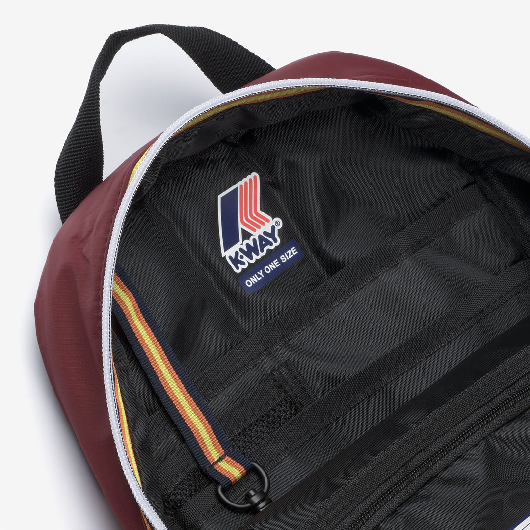 Zaino compatto unisex rosso in nylon con tasca per laptop main