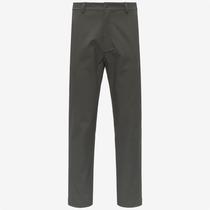 Pantalones chinos unisex de color verde negruzco con tejido de sarga suave 1