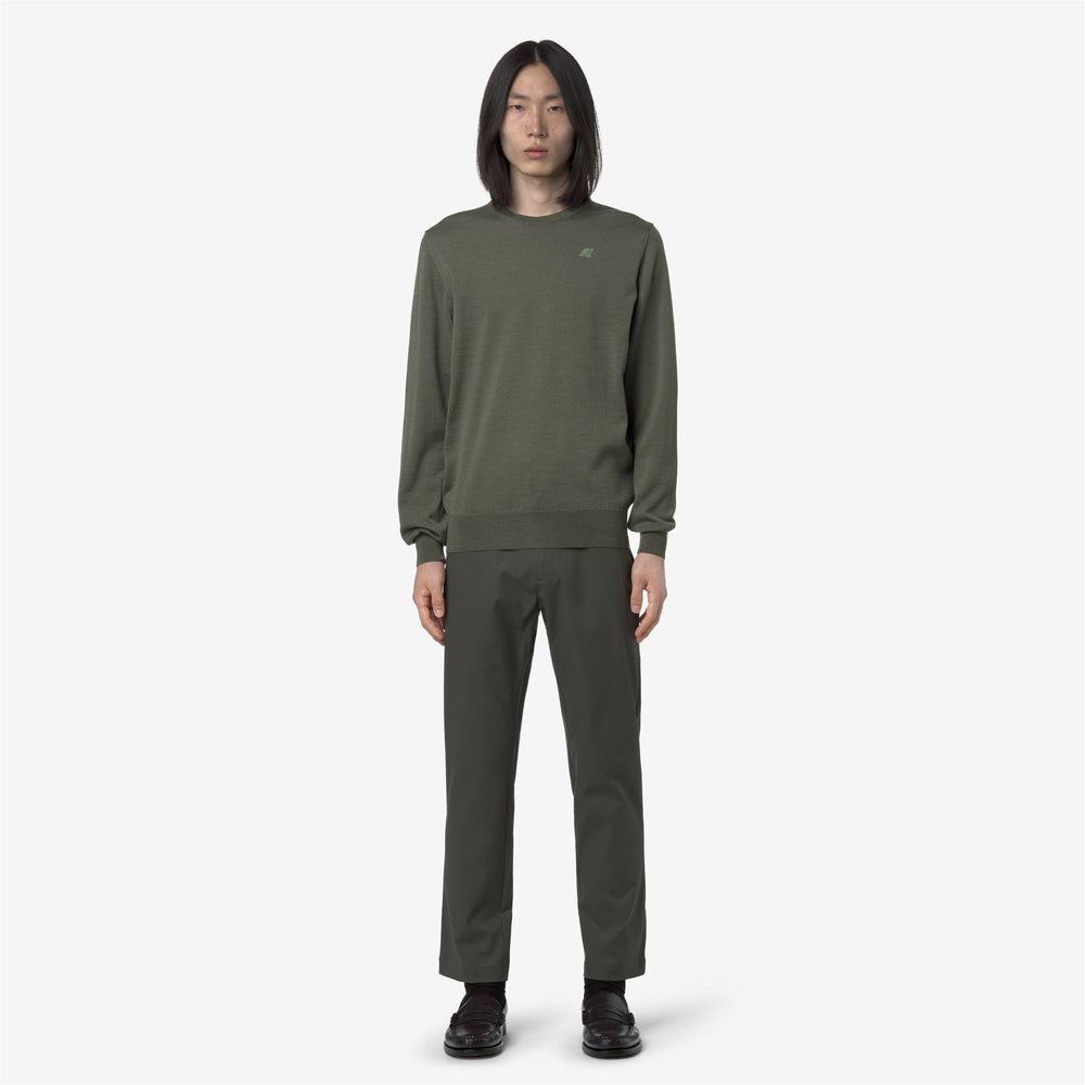 Green blackish Unisex Chino Pants with Soft Twill Fabric 02