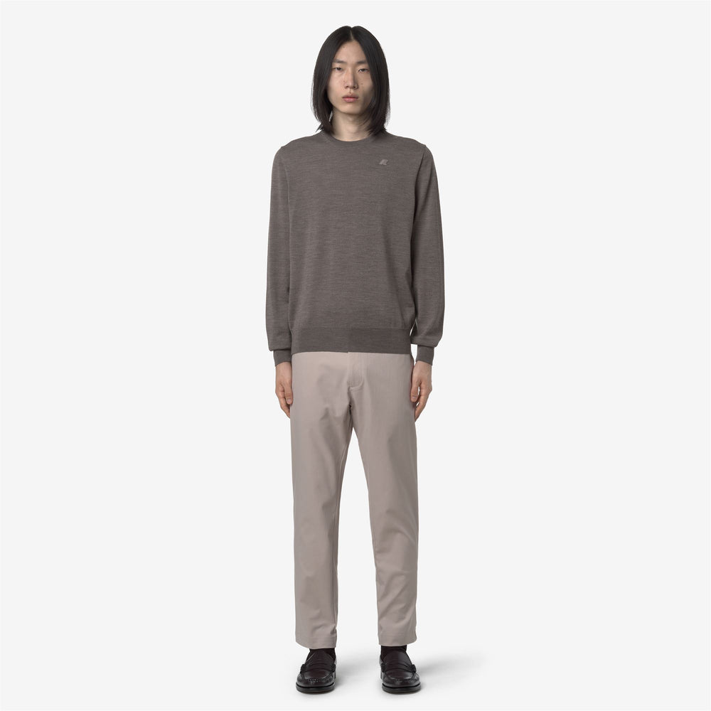 Beige unisex Chino Pants with Velvety Fabric 02