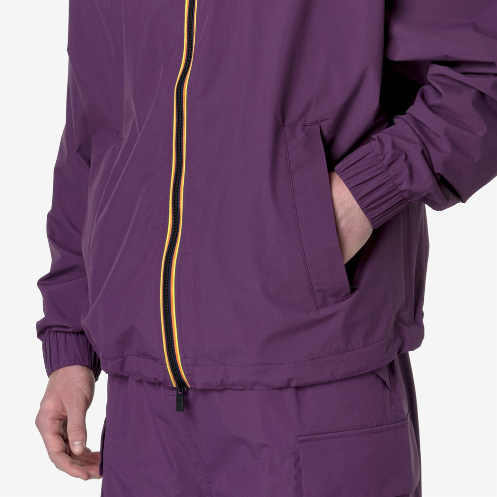 Violet Grey Unisex Waterproof Packable Jacket with Modern Design 02