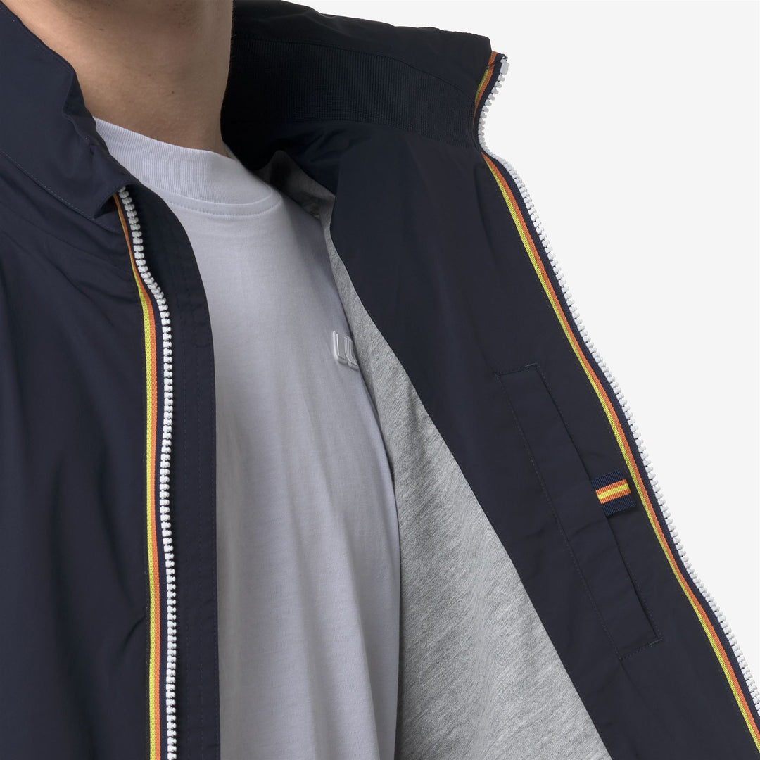 Gilet Uomo in Nylon Resistente alle Intemperie Blu con Orlo Regolabile main