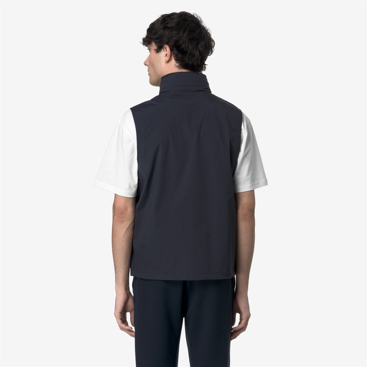 Gilet Uomo in Nylon Resistente alle Intemperie Blu con Orlo Regolabile 5