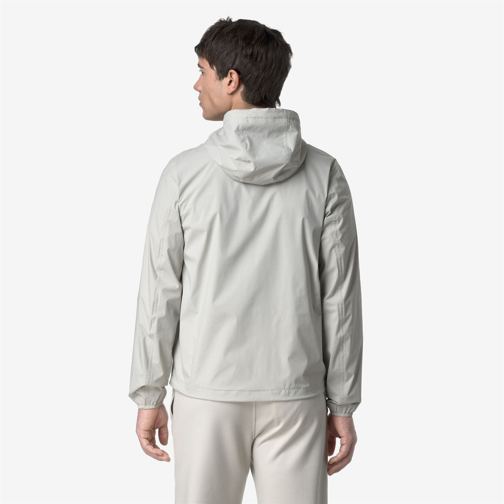 Beige Grey Men's Weather-Resistant Stretch Nylon Jacket 02
