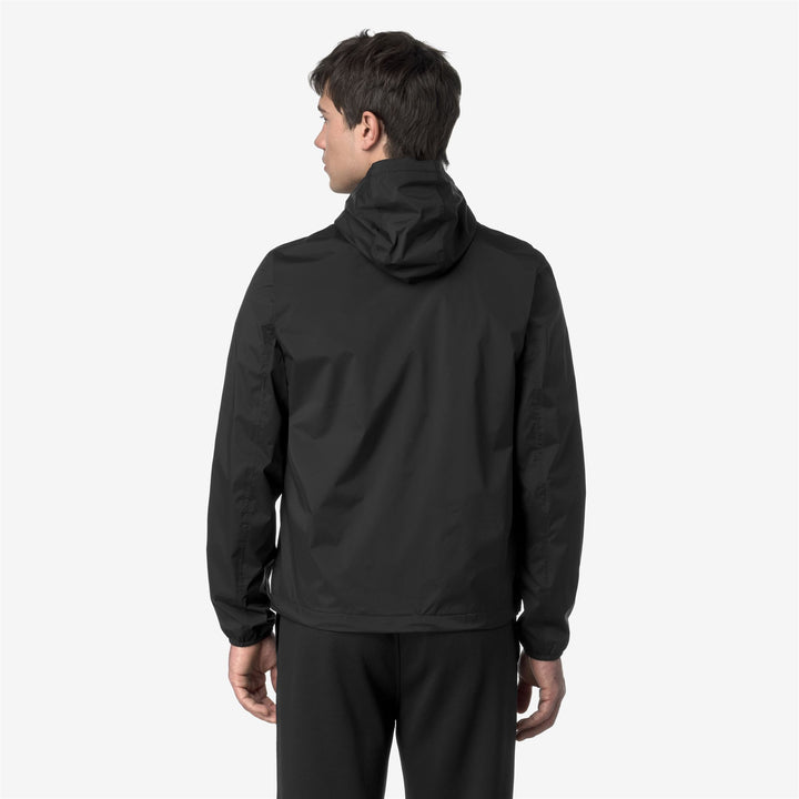 Chaqueta de nylon elástica resistente a la intemperie para hombre negro gris 5