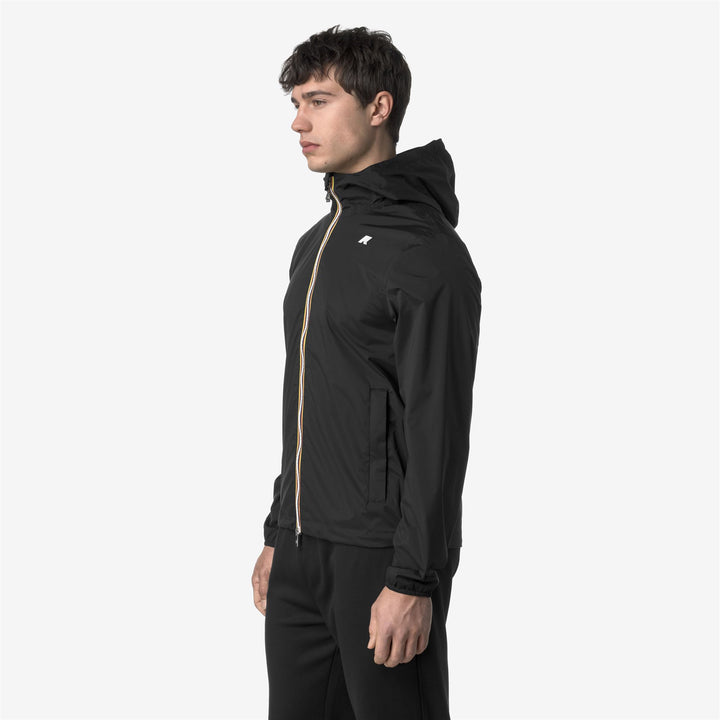 Chaqueta de nylon elástica resistente a la intemperie para hombre negro gris 4