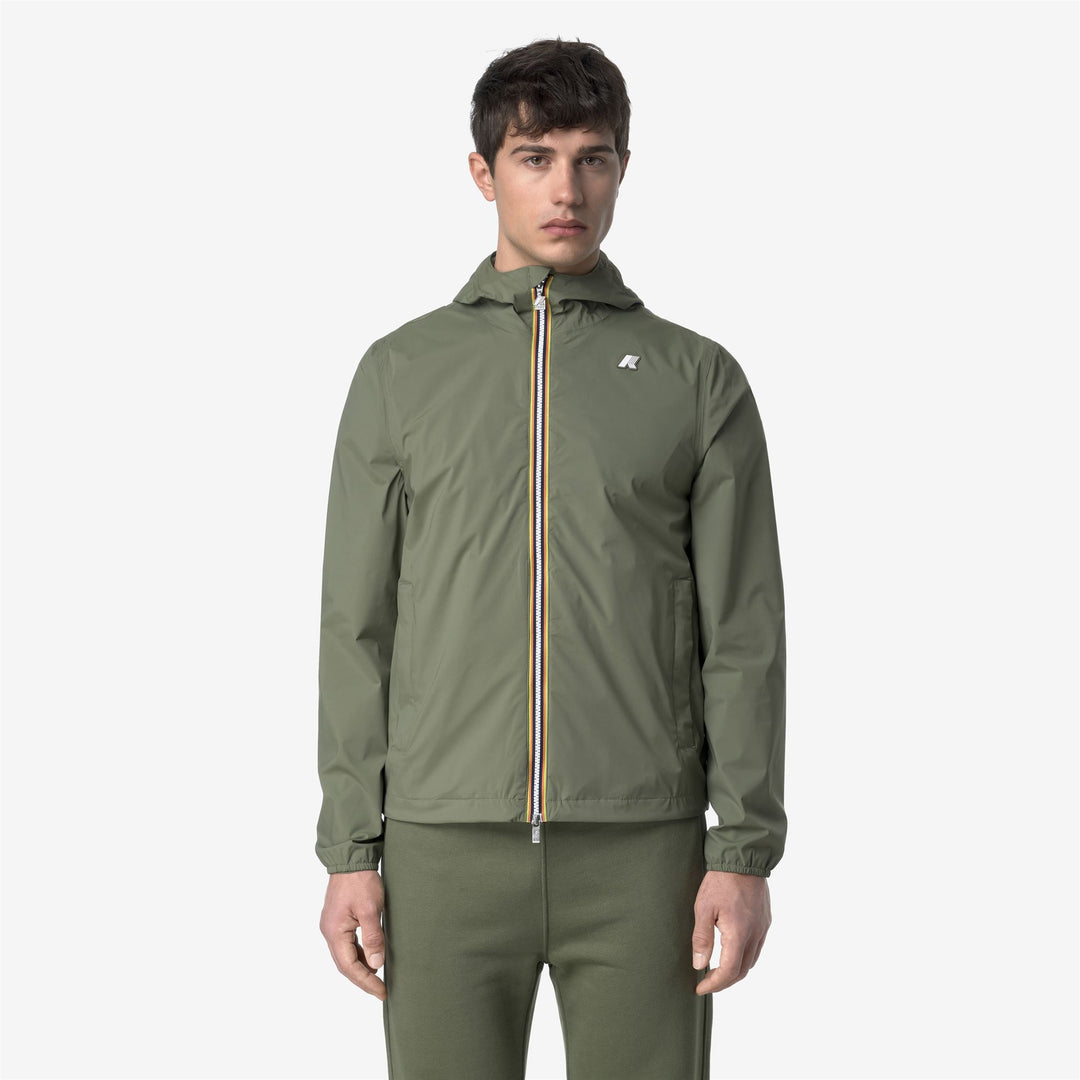 Lichen green Men's Weather-Resistant Slim Fit Jacket 01