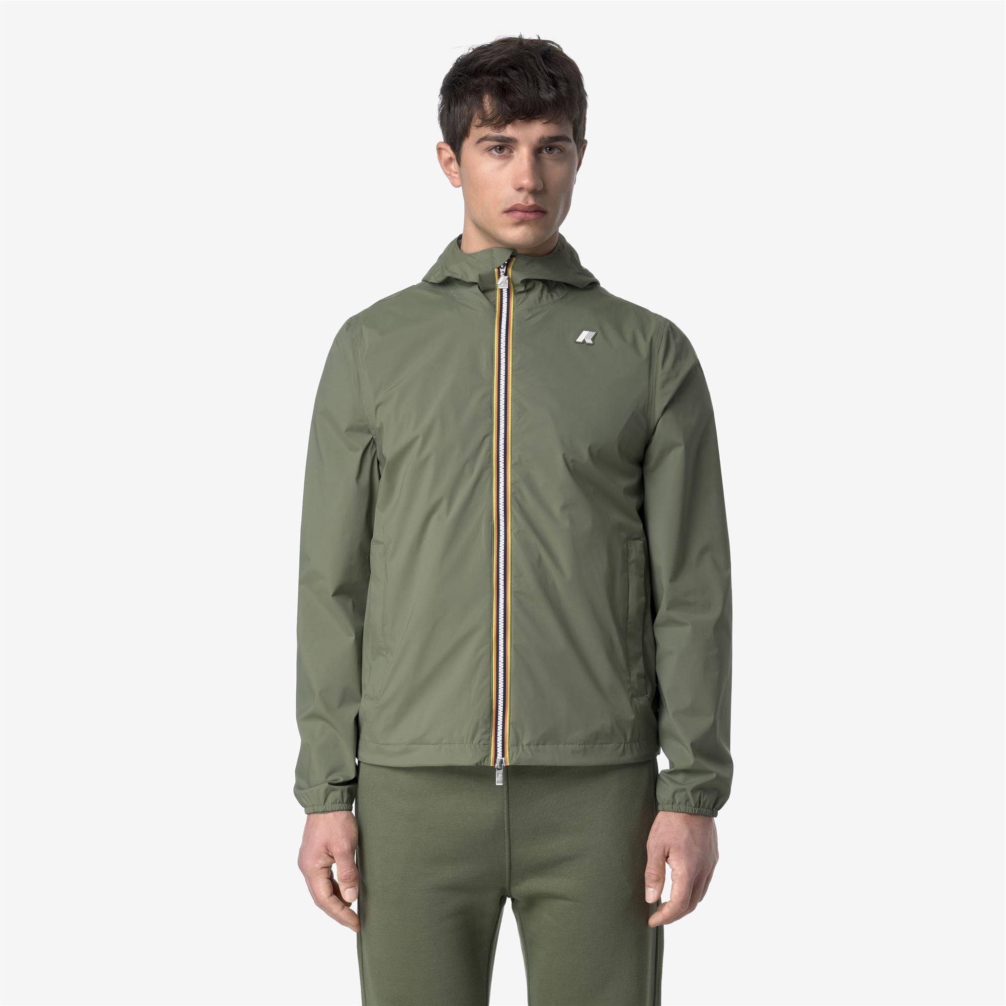 Jackets Man JACK STRETCH NYLON JERSEY Short GREEN LICHEN