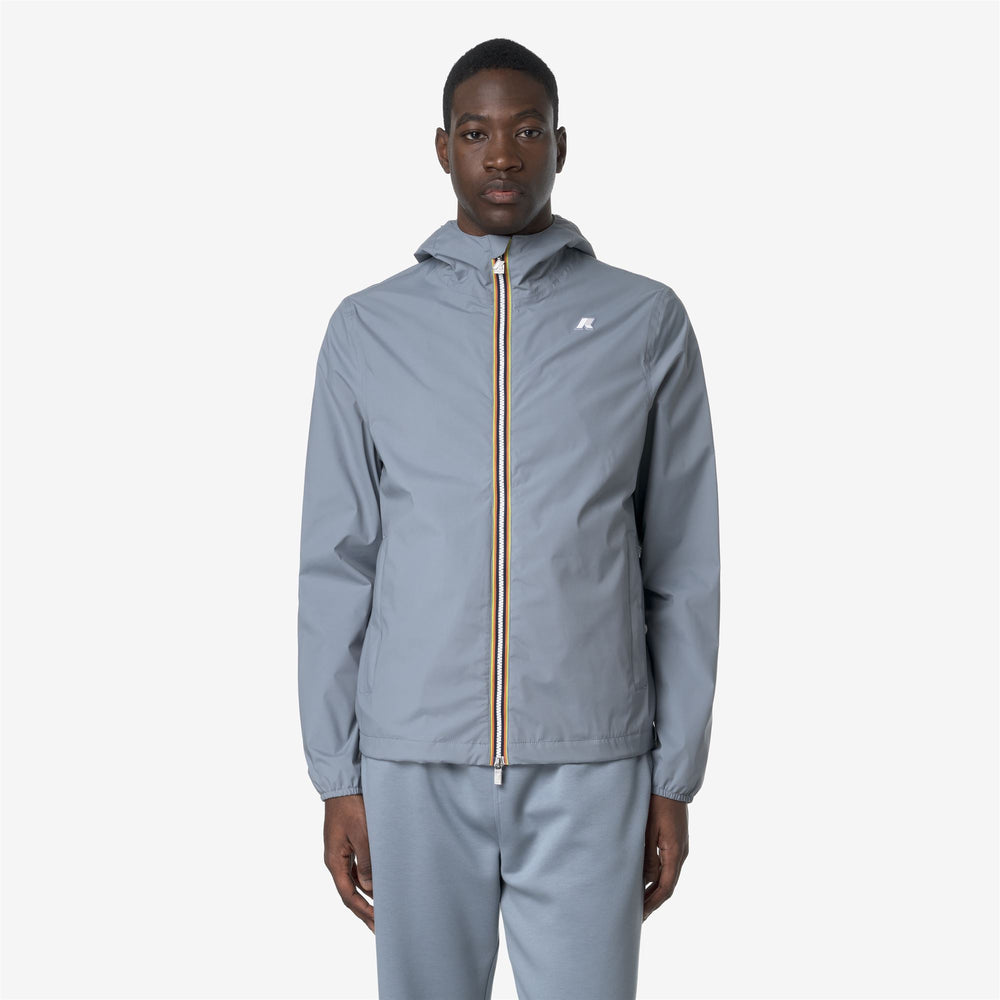 Grey Blue Men's Weather-Resistant Slim Fit Jacket 02