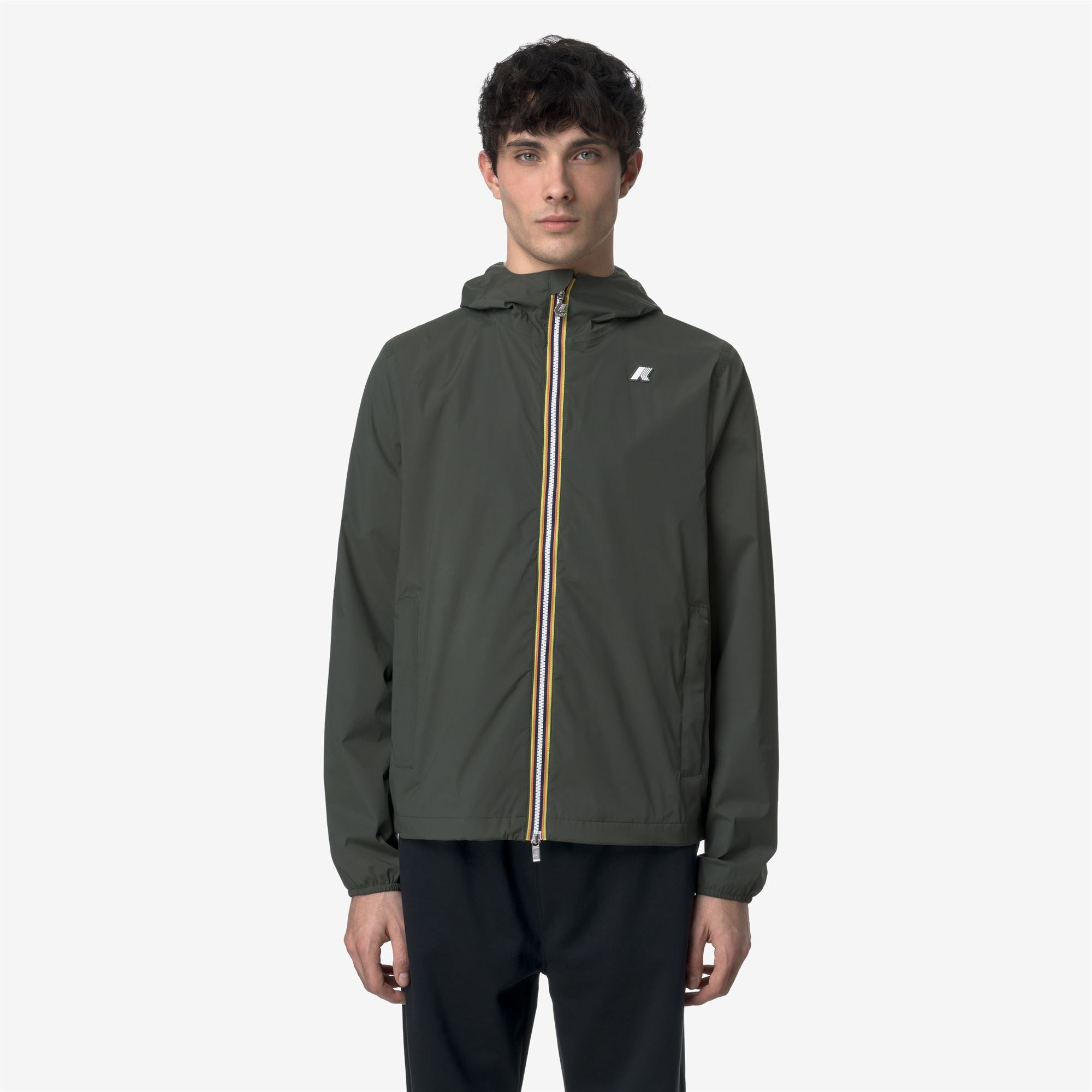 Jackets_MAN_JACK  STRETCH NYLON JERSEY_Short_GREEN BLACKISH - Commercial 4