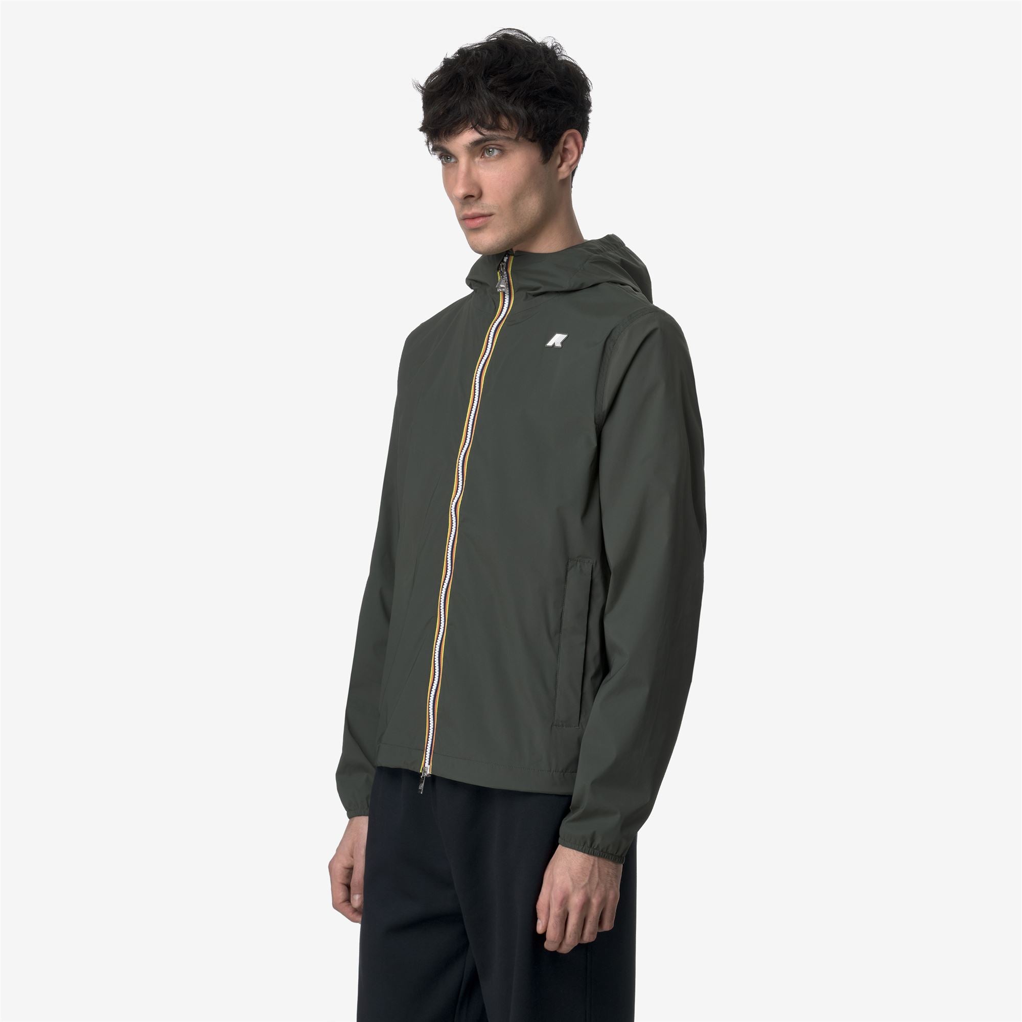 Jackets_MAN_JACK  STRETCH NYLON JERSEY_Short_GREEN BLACKISH - Commercial 5