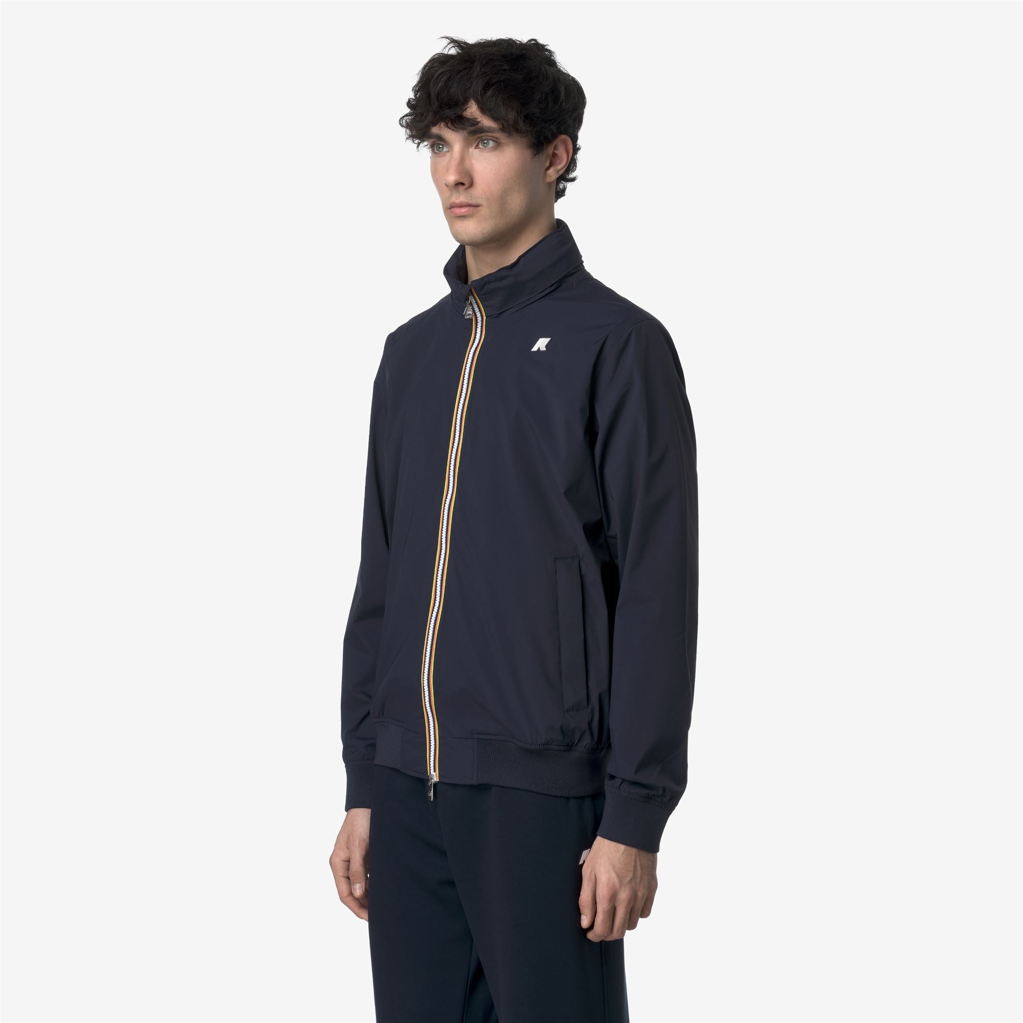 ARCH＆LINE JERSEY BASIC JACKET［145-165cm］ Jackets Man AMAURY STRETCH NYLON JERSEY Short BLUE DEPTH
