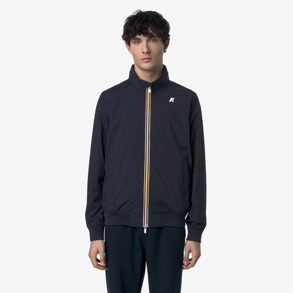 Giacca Corto Uomo Stretch Nylon Impermeabile Blu 02