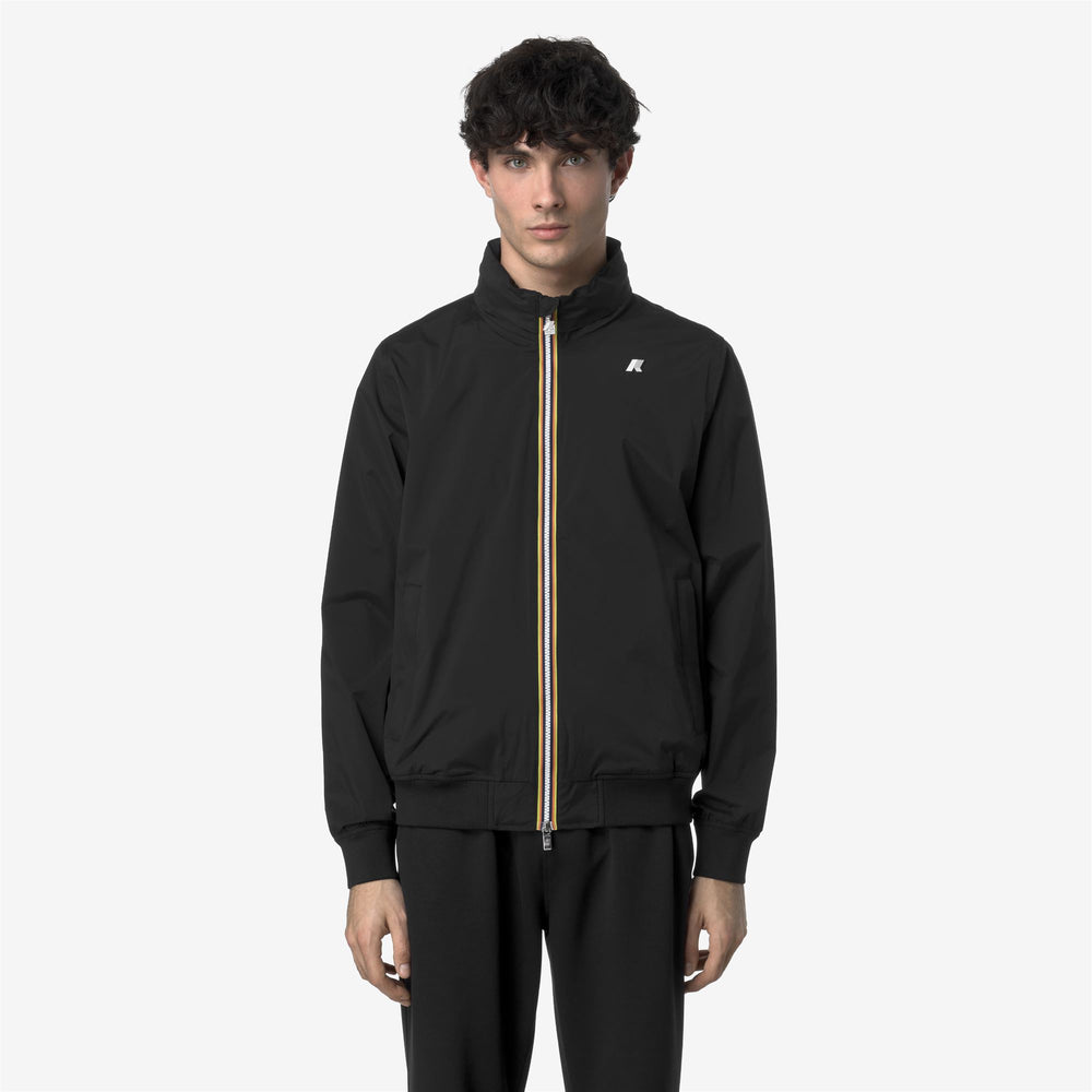 Giacca Corta Uomo Impermeabile Nera Grigia in Nylon Elasticizzato 02