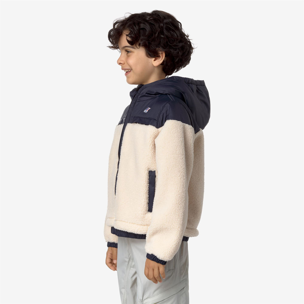Fleece_KID UNISEX_P.  JILDAZ ORSETTO_Jacket_Ecru - Blue Depth - Commercial 5