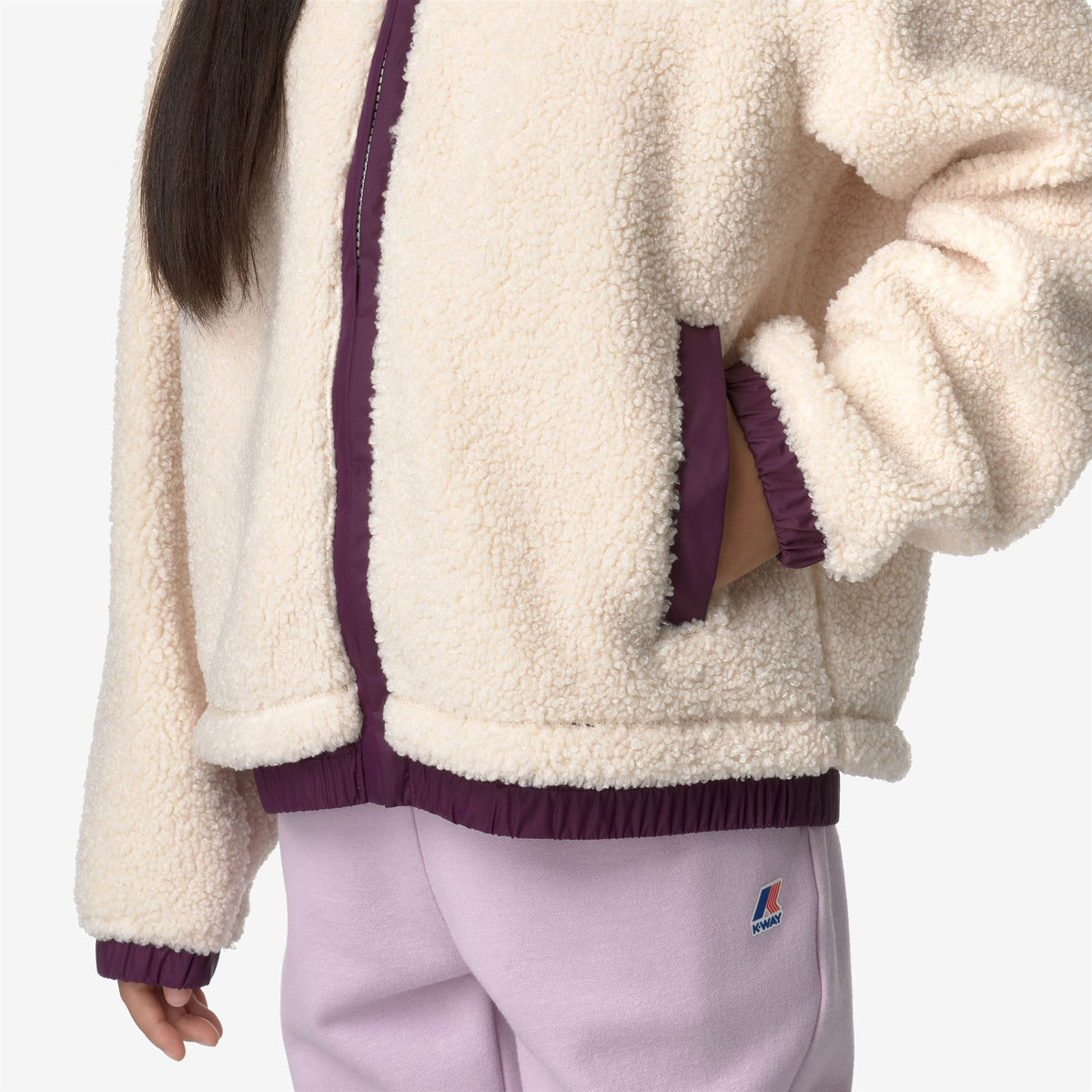 Fleece_KID UNISEX_P.  JILDAZ ORSETTO_Jacket_ECRU - Violet Dk Purple - Commercial 7