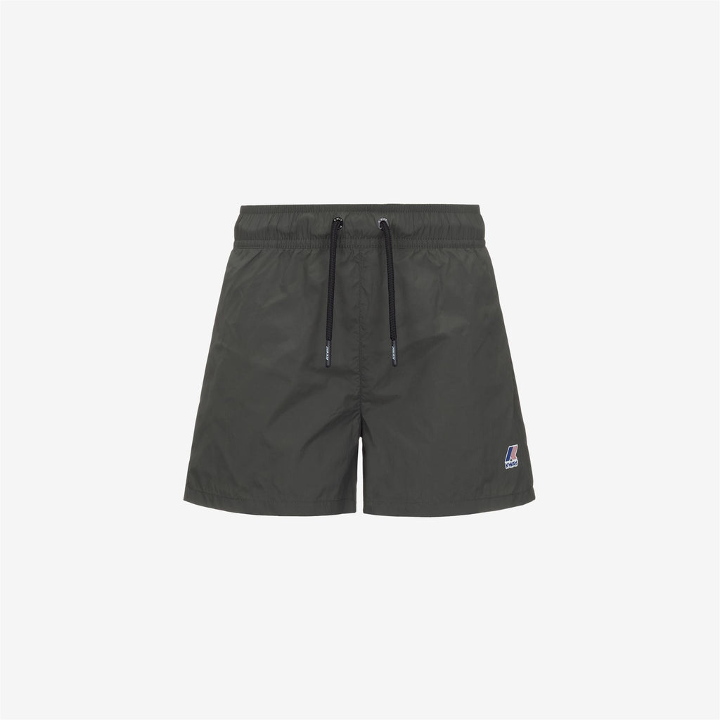 Bathing Suits_BOY_P. LE VRAI OLIVIER_Swimming Trunks_GREEN BLACKISH - Commercial 1