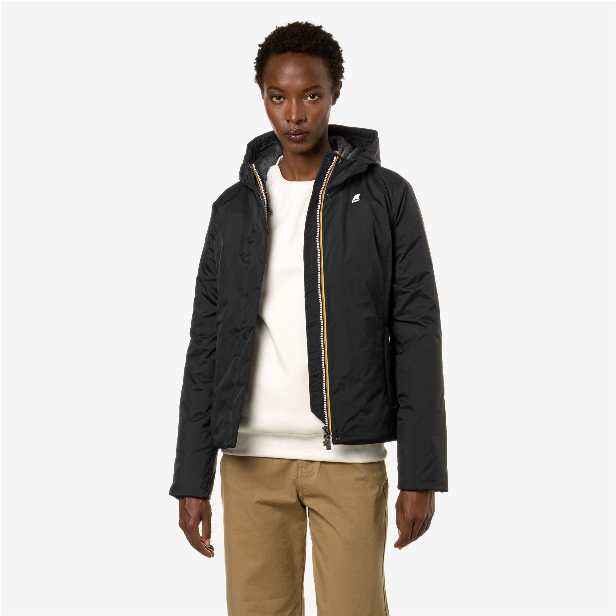 Jackets_WOMAN_LILY MICRO RIPSTOP MARMOTTA_Short_Black P-Blue A - Commercial 4