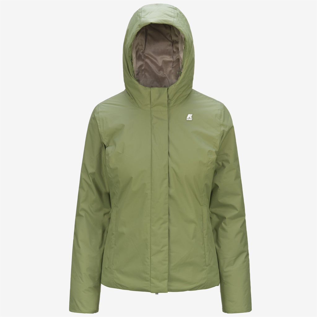 Jackets_Woman_LILY MICRO RIPSTOP MARMOTTA_Short_Green S-Grey - Commercial 1