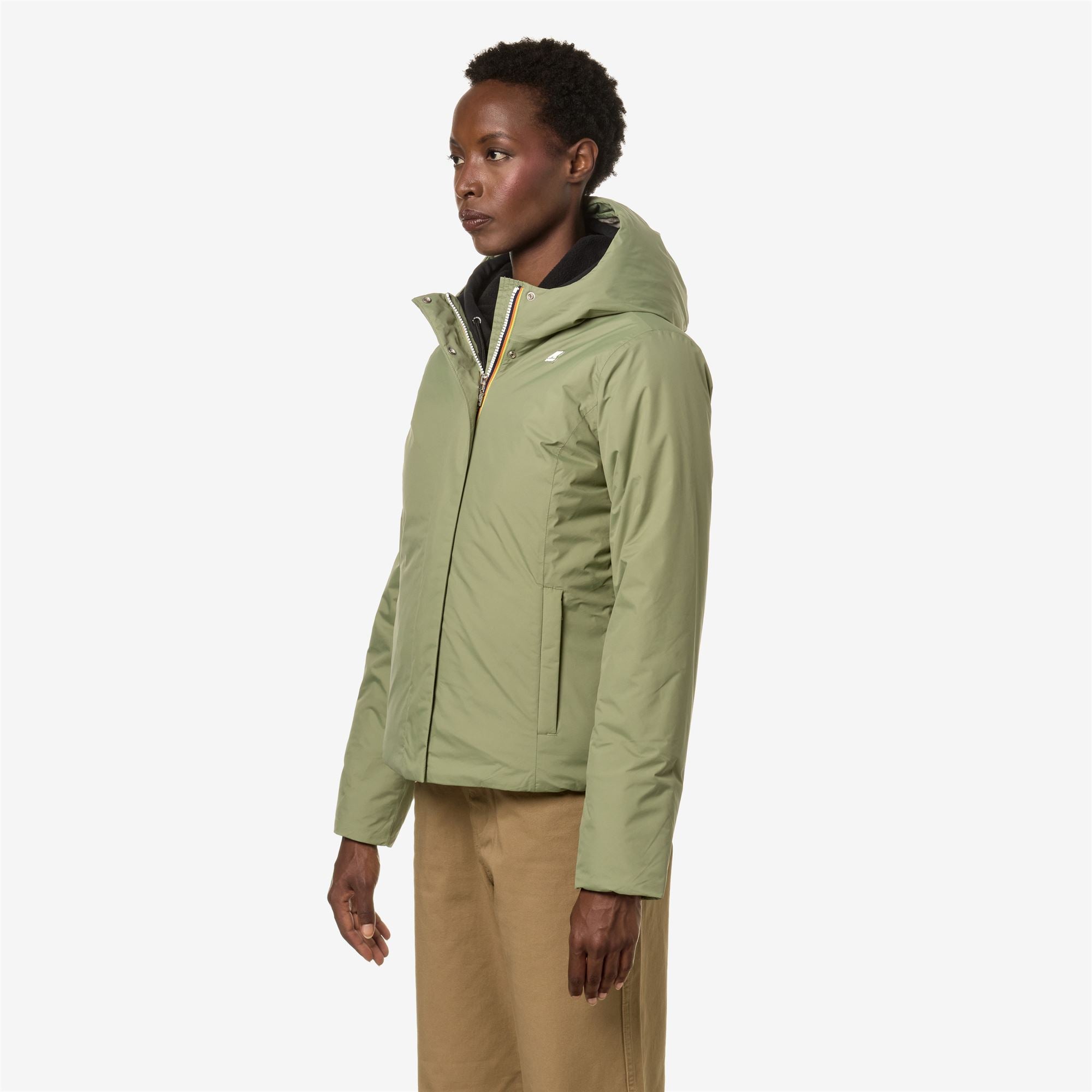 Jackets_Woman_LILY MICRO RIPSTOP MARMOTTA_Short_Green S-Grey - Commercial 5