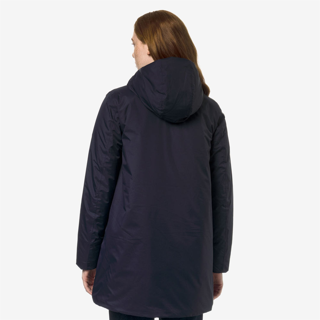 Giacca Impermeabile Donna A Mezza Lunghezza Blu con Isolamento main