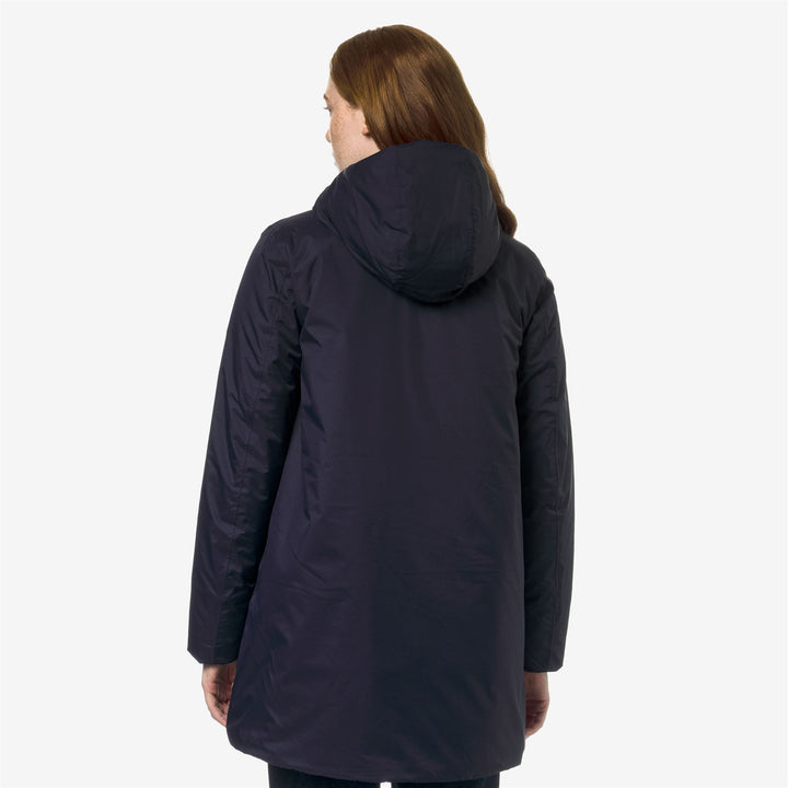 Giacca Impermeabile Donna A Mezza Lunghezza Blu con Isolamento 5