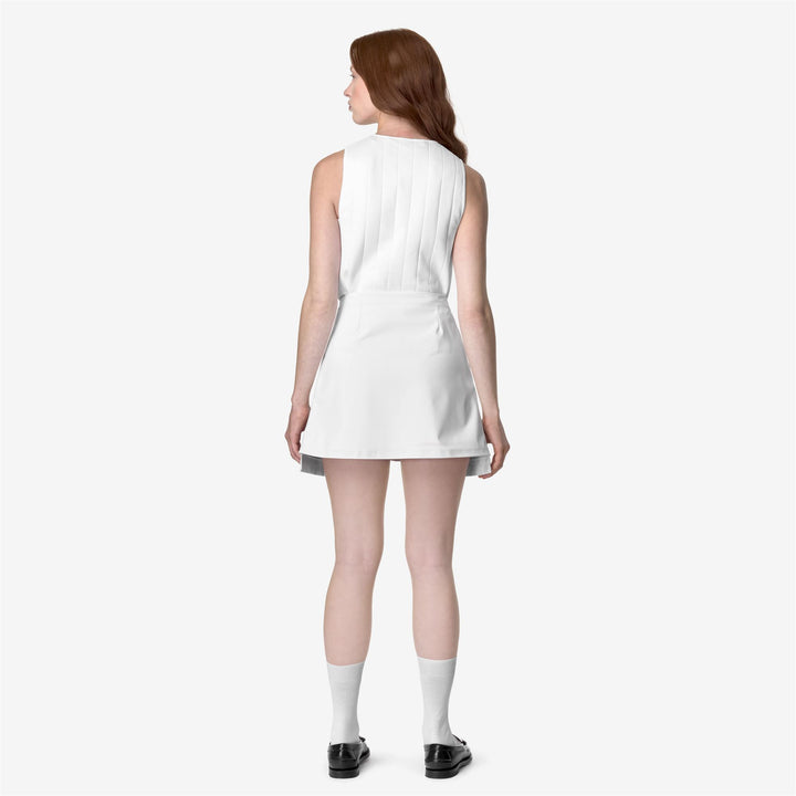 Skirts Woman SHOKIEL POCKETS BONDED JERSEY Short WHITE - GREY Dressed Front Double		