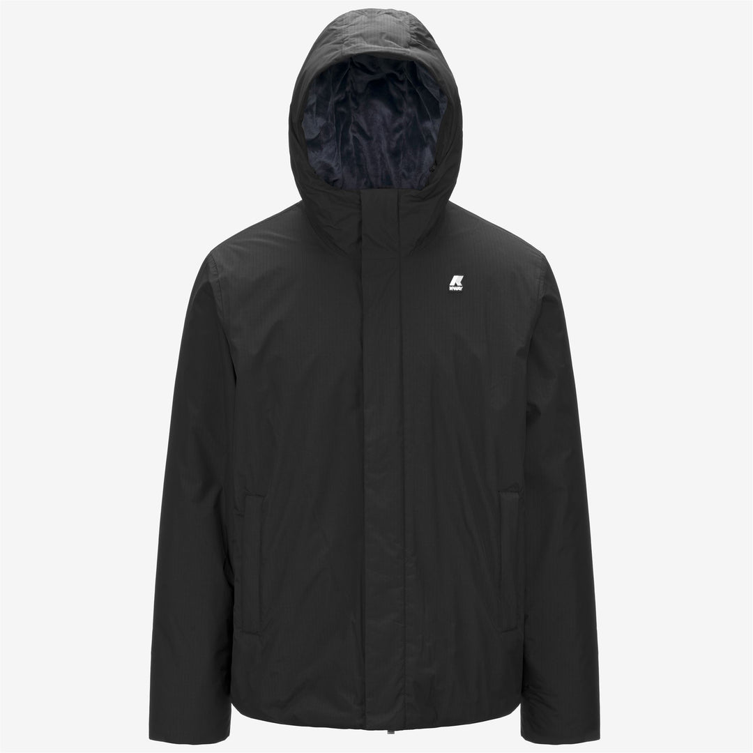 Giacca Corta Impermeabile Leggera Uomo Nero Grigio con Isolamento 01