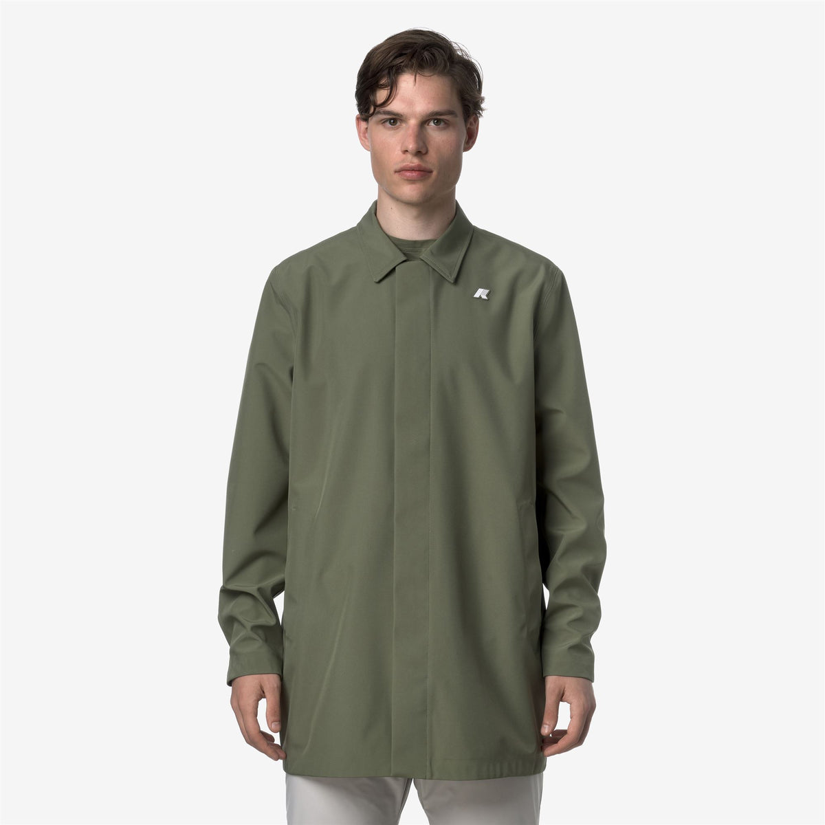 Jackets_MAN_BENNY BONDED JERSEY_3/4 Length_Green Lichen - Commercial 4