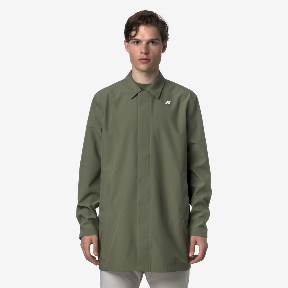 Giacca Impermeabile 3/4 Uomo Verde Lichene per Uso Cittadino 02