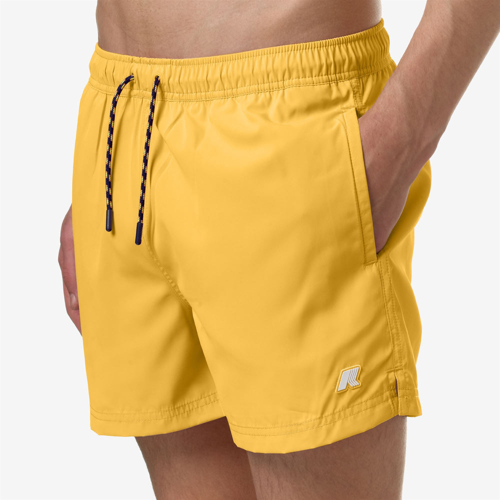 Bathing Suits Man HAZEL Swimming Trunk YELLOW MIMOSA Detail Double				