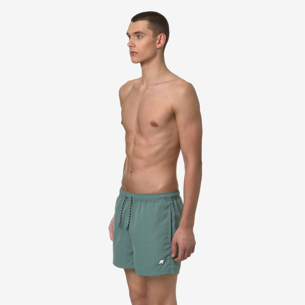 Bathing Suits_Man_HAZEL_Swimming Trunks_Green Mold - Commercial 5