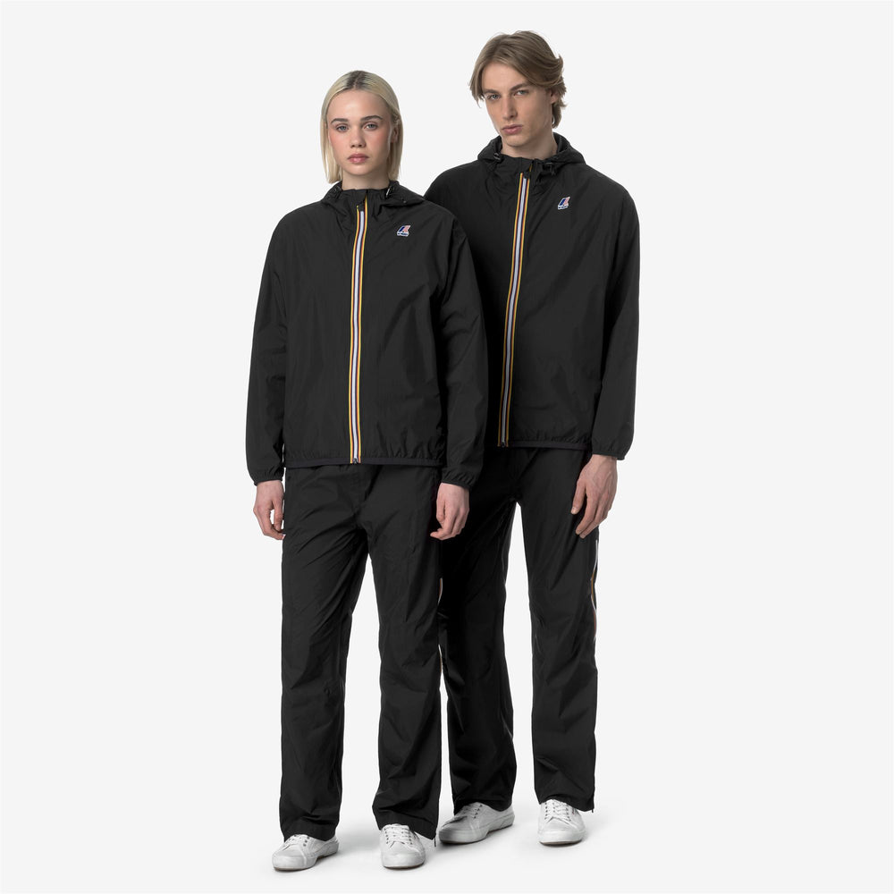 Black Grey Unisex Packable Weather-Resistant Sport Trousers 02