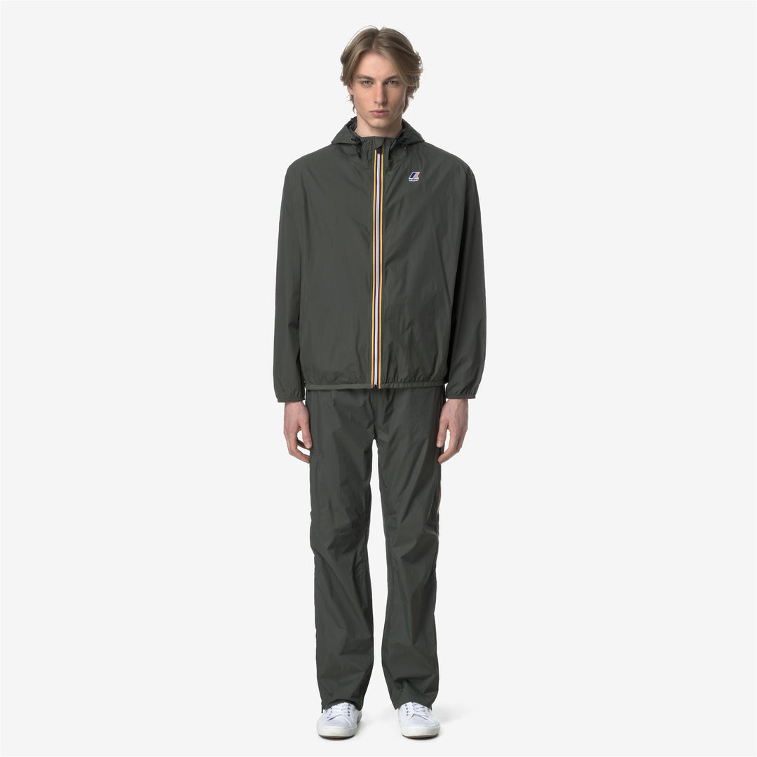 Pantalones deportivos unisex plegables verde oscuro para clima variable main