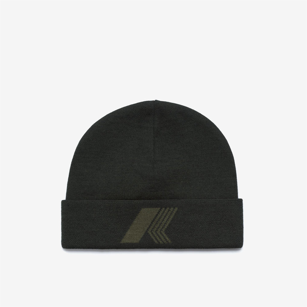 Headwear_UNISEX_BRIZ DOUBLE FRONT KNIT_Hat_Green Blackish-Green Oak - Commercial 1